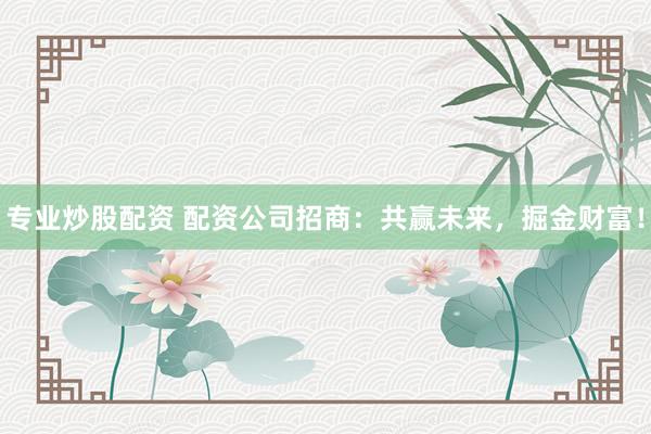 专业炒股配资 配资公司招商：共赢未来，掘金财富！