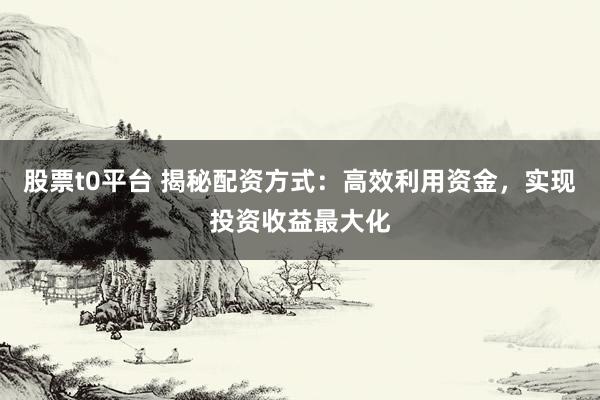 股票t0平台 揭秘配资方式：高效利用资金，实现投资收益最大化