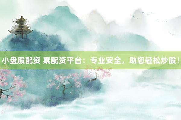 小盘股配资 票配资平台：专业安全，助您轻松炒股！