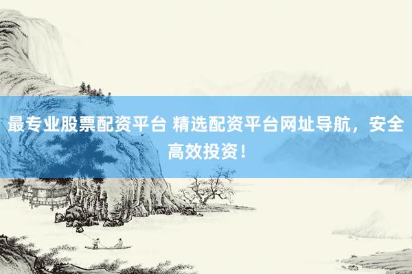 最专业股票配资平台 精选配资平台网址导航，安全高效投资！
