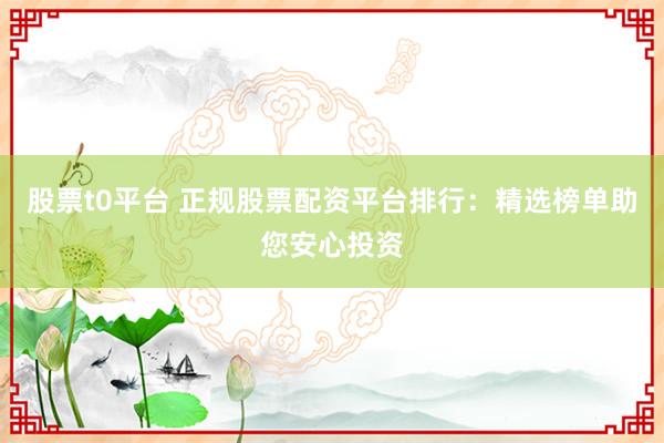 股票t0平台 正规股票配资平台排行：精选榜单助您安心投资