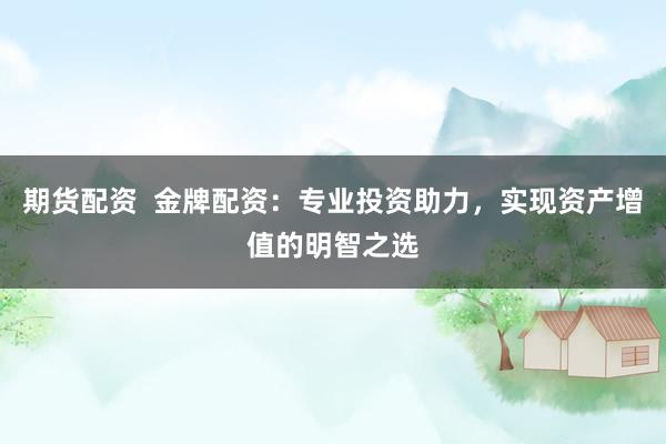 期货配资  金牌配资：专业投资助力，实现资产增值的明智之选
