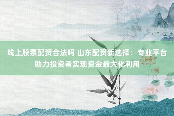 线上股票配资合法吗 山东配资新选择：专业平台助力投资者实现资金最大化利用