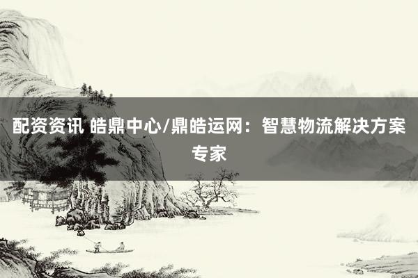 配资资讯 皓鼎中心/鼎皓运网：智慧物流解决方案专家