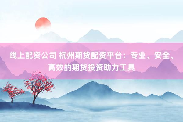 线上配资公司 杭州期货配资平台：专业、安全、高效的期货投资助力工具