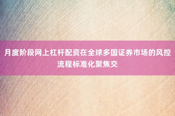 月度阶段网上杠杆配资在全球多国证券市场的风控流程标准化聚焦交