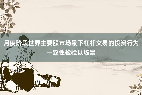 月度阶段世界主要股市场景下杠杆交易的投资行为一致性检验以场景