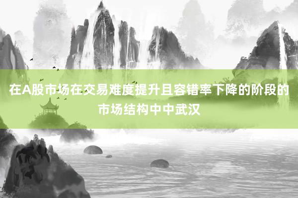 在A股市场在交易难度提升且容错率下降的阶段的市场结构中中武汉