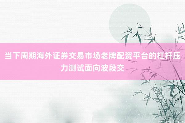 当下周期海外证券交易市场老牌配资平台的杠杆压力测试面向波段交
