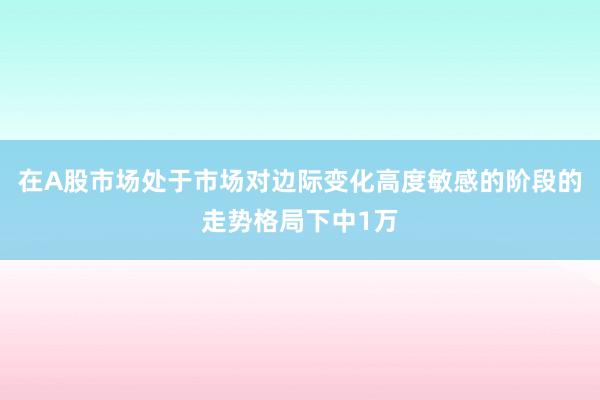 在A股市场处于市场对边际变化高度敏感的阶段的走势格局下中1万