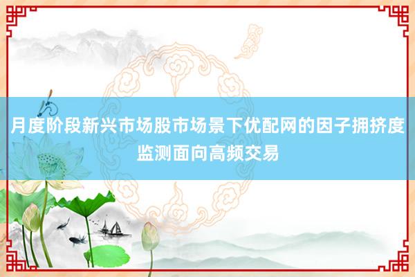 月度阶段新兴市场股市场景下优配网的因子拥挤度监测面向高频交易