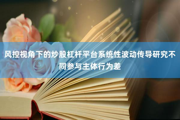 风控视角下的炒股杠杆平台系统性波动传导研究不同参与主体行为差