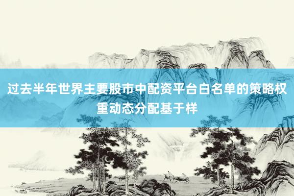 过去半年世界主要股市中配资平台白名单的策略权重动态分配基于样